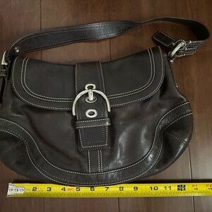 Coach Dark Brown Leather Soho Shoulder Bag Purse